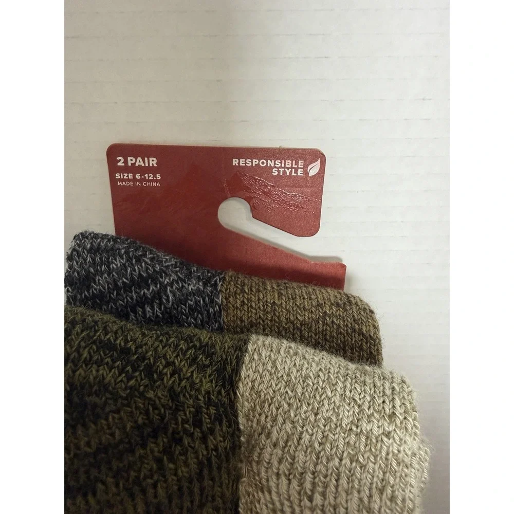 Gold Toe Signature Heavyweight Boot Socks 2 Pair Size 6-12.5 Cushioned Crew